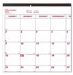 REDIFORM OFFICE PRODUCTS Monthly Desk Pad Calendar, 22 x 17, White/Burgundy Sheets, Black Binding, Black Corners, 12-Month (Jan to Dec): 2024