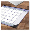 Academic Monthly Desk Pad Calendar, 21.25 x 16, White/Blue/Green, Black Binding/Corners, 13-Month (July-July): 2023 to 2024 - OrdermeInc