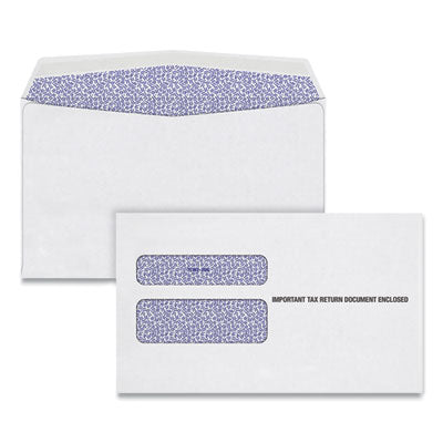 W-2 Laser Double Window Envelope, Commercial Flap, Gummed Closure, 5.63 x 9, White, 24/Pack OrdermeInc OrdermeInc