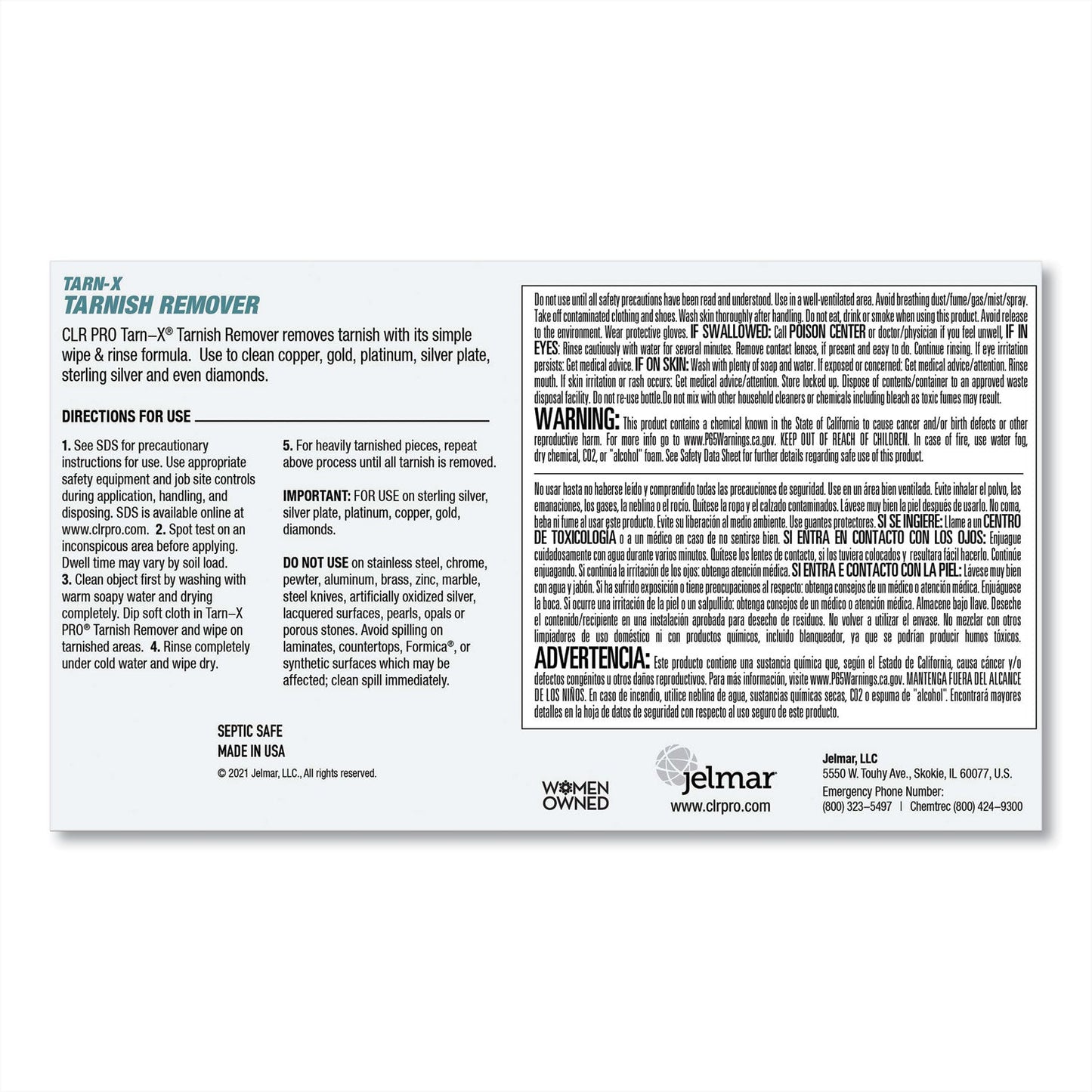 Tarnish Remover, 1 gal Bottle, 4/Carton - OrderMe