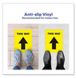 Social Distancing Floor Decals, 8.5 x 11, This Way, Yellow Face, Black Graphics, 5/Pack OrdermeInc OrdermeInc