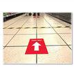 Social Distancing Floor Decals, 8.5 x 11, This Way, Red Face, White Graphics, 5/Pack OrdermeInc OrdermeInc