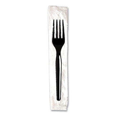 Individually Wrapped Mediumweight Polystyrene Cutlery, Fork, Black, 1,000/Carton OrdermeInc OrdermeInc