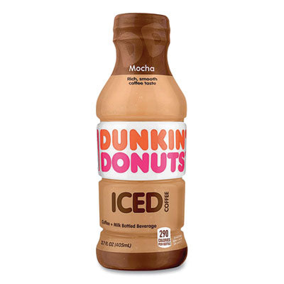 Dunkin Donuts® Mocha Iced Coffee Drink, 13.7 oz Bottle, 12/Carton OrdermeInc OrdermeInc