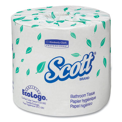 Scott® Essential Standard Roll Bathroom Tissue, Septic Safe, 2-Ply, White, 550 Sheets/Roll, 40 Rolls/Carton - OrdermeInc