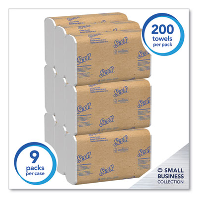 Scott® Essential C-Fold Towels for Business, Convenience Pack, 1-Ply, 10.13 x 13.15, White, 200/Pack, 9 Packs/Carton - OrdermeInc