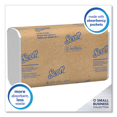 Scott® Essential C-Fold Towels for Business, Convenience Pack, 1-Ply, 10.13 x 13.15, White, 200/Pack, 9 Packs/Carton - OrdermeInc