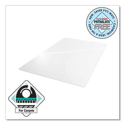 Cleartex Advantagemat Phthalate Free PVC Chair Mat for Low Pile Carpet, 60 x 48, Clear OrdermeInc OrdermeInc