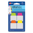 AVERY PRODUCTS CORPORATION Ultra Tabs Repositionable Tabs, Mini Tabs: 1" x 1.5", 1/5-Cut, Assorted Neon Colors, 80/Pack