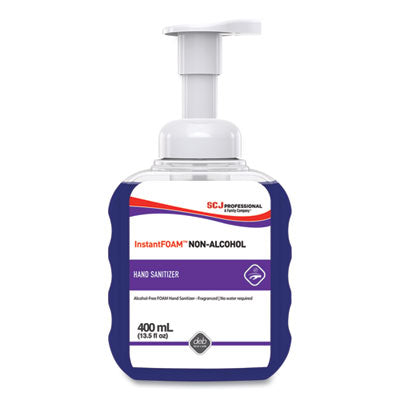 InstantFOAM Non-Alcohol Hand Sanitizer, 400 mL Pump Bottle, Light Perfume Scent, 12/Carton OrdermeInc OrdermeInc