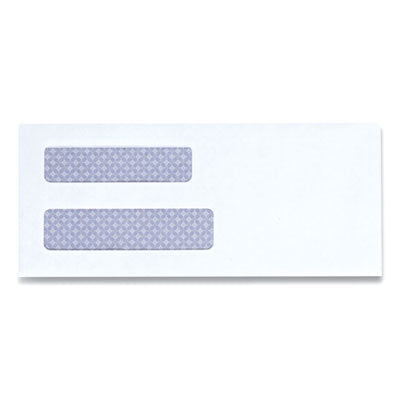 Double Window Business Envelope, #8 5/8, Square Flap, Self-Adhesive Closure, 3.63 x 8.63, White, 500/Box OrdermeInc OrdermeInc