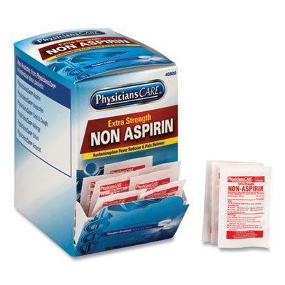 Pain Relievers/Medicines, XStrength Non-Aspirin Acetaminophen, 2/Packet, 125 Packets/Box OrdermeInc OrdermeInc