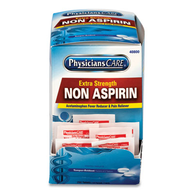 Pain Relievers/Medicines, XStrength Non-Aspirin Acetaminophen, 2/Packet, 125 Packets/Box OrdermeInc OrdermeInc