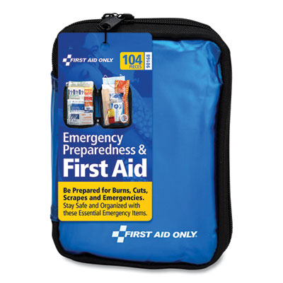 Soft-Sided First Aid and Emergency Kit, 104 Pieces, Soft Fabric Case OrdermeInc OrdermeInc