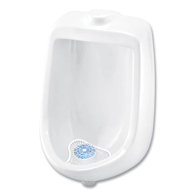 BIG D Extra Duty Urinal Screen with Non-Para Block, Evergreen with Enzymes Scent, White, Dozen - OrdermeInc