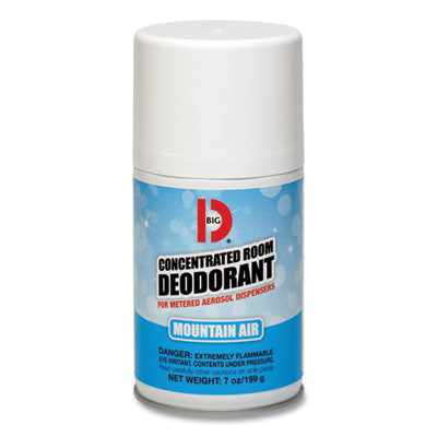 Big D Industries Metered Concentrated Room Deodorant, Mountain Air Scent, 7 oz Aerosol Spray, 12/Carton OrdermeInc OrdermeInc