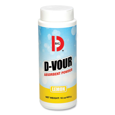 Big D Industries D-Vour Absorbent Powder, Lemon, 16 oz Canister, 6/Carton OrdermeInc OrdermeInc