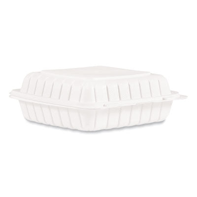 Hinged Lid Containers, Single Compartment, 9 x 8.8 x 3, White, Plastic, 150/Carton OrdermeInc OrdermeInc