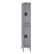 Double Tier Locker with Legs, Single Stack, 12w x 18d x 78h, Medium Gray OrdermeInc OrdermeInc