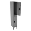 Double Tier Locker with Legs, Single Stack, 12w x 18d x 78h, Medium Gray OrdermeInc OrdermeInc