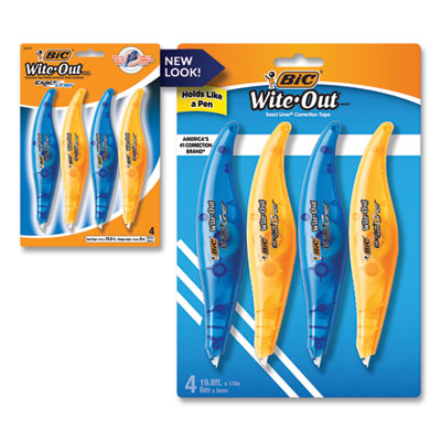 BIC CORP. Wite-Out Brand Exact Liner Correction Tape, Non-Refillable, 0.2" x 236", 4/Pack