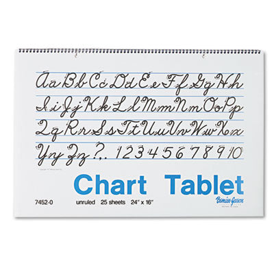 PACON CORPORATION Chart Tablets, Unruled, 24 x 16, White, 25 Sheets - OrdermeInc