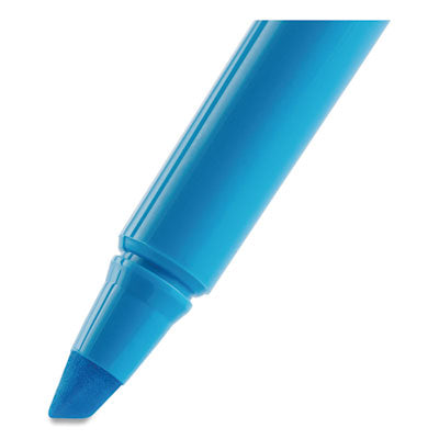 BIC CORP. Brite Liner Highlighter, Fluorescent Blue Ink, Chisel Tip, Blue/Black Barrel, Dozen
