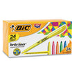 BIC CORP. Brite Liner Highlighter Value Pack, Assorted Ink Colors, Chisel Tip, Assorted Barrel Colors, 24/Set