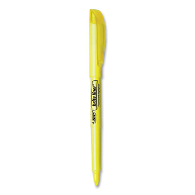 BIC CORP. Brite Liner Highlighter Value Pack, Yellow Ink, Chisel Tip, Yellow/Black Barrel, 24/Pack