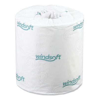 Windsoft® Bath Tissue, Septic Safe, Individually Wrapped Rolls, 2-Ply, White, 500 Sheets/Roll, 48 Rolls/Carton OrdermeInc OrdermeInc