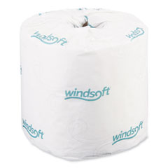 Windsoft® Bath Tissue, Septic Safe, Individually Wrapped Rolls, 2-Ply, White, 400 Sheets/Roll, 24 Rolls/Carton OrdermeInc OrdermeInc