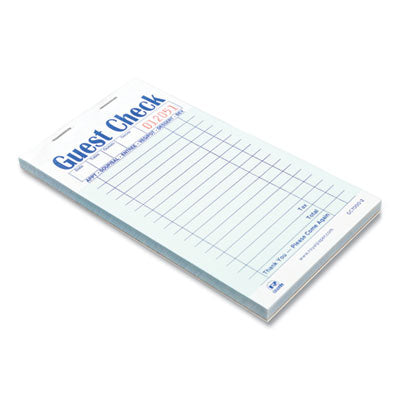 AMERCAREROYAL Guest Check Pad, 17 Lines, Two-Part Carbonless, 3.6 x 6.7, 50 Forms/Pad, 50 Pads/Carton - OrdermeInc