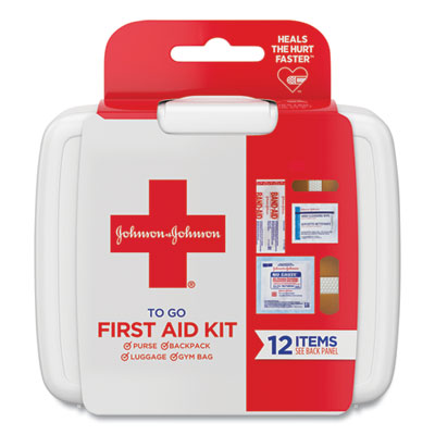 Mini First Aid To Go Kit, 12 Pieces, Plastic Case - OrdermeInc