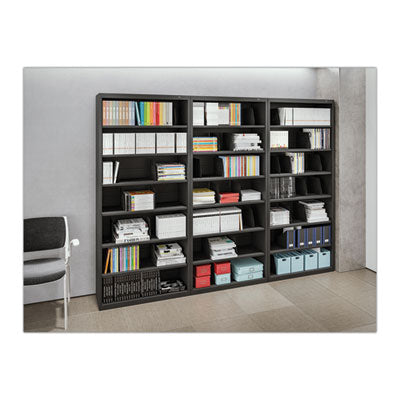 Fixed Shelf Open-Format Lateral File for End-Tab Folders, 6 Legal/Letter File Shelves, Light Gray, 36" x 16.5" x 75.25" OrdermeInc OrdermeInc