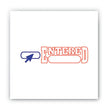 ACCUSTAMP2® Pre-Inked Shutter Stamp, Red/Blue, ENTERED, 1.63 x 0.5 - OrdermeInc