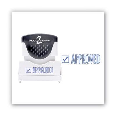 ACCUSTAMP2® Pre-Inked Shutter Stamp, Blue, APPROVED, 1.63 x 0.5 - OrdermeInc