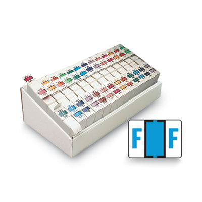 A-Z Color-Coded End Tab Filing Labels, A-Z, 1 x 1.25, White, 500/Roll, 26 Rolls/Box OrdermeInc OrdermeInc