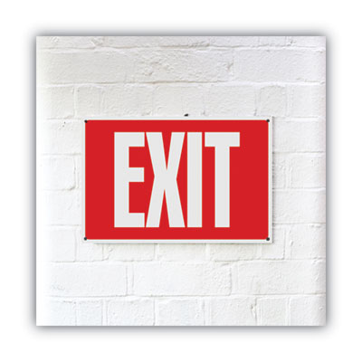 Glow-in-the-Dark Safety Sign, Exit, 12 x 8, Red OrdermeInc OrdermeInc