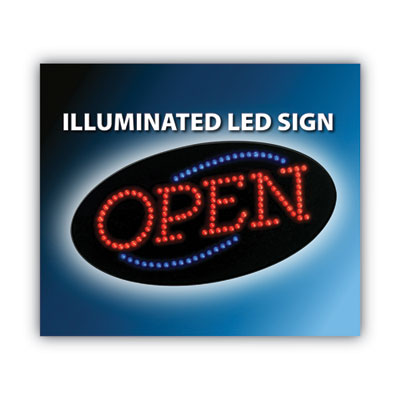 LED OPEN Sign, 10.5 x 20.13, Red and Blue Graphics OrdermeInc OrdermeInc