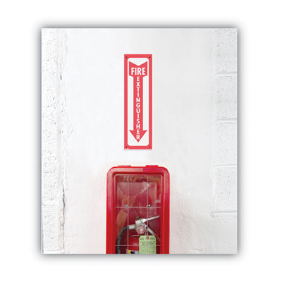 Glow-In-The-Dark Safety Sign, Fire Extinguisher, 4 x 13, Red OrdermeInc OrdermeInc