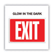 Glow-in-the-Dark Safety Sign, Exit, 12 x 8, Red OrdermeInc OrdermeInc