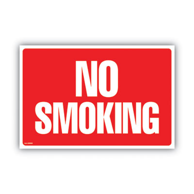Two-Sided Signs, No Smoking/No Fumar, 8 x 12, Red OrdermeInc OrdermeInc