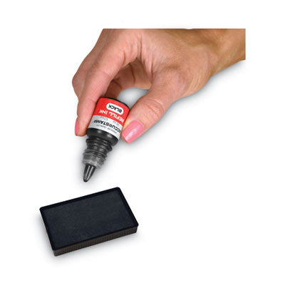 CONSOLIDATED STAMP ACCU-STAMP Gel Ink Refill, 0.35 oz Bottle, Black - OrdermeInc