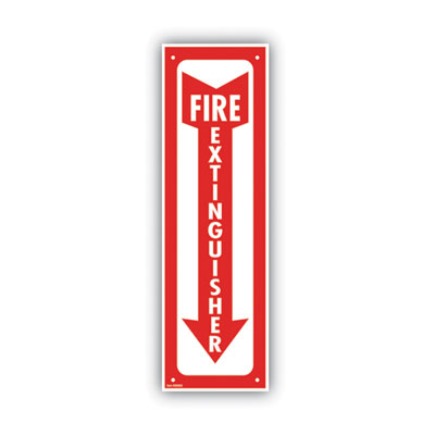 Glow-In-The-Dark Safety Sign, Fire Extinguisher, 4 x 13, Red OrdermeInc OrdermeInc