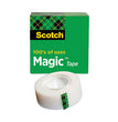 Scotch® Magic Tape Refill, 1" Core, 0.75" x 36 yds, Clear - OrdermeInc