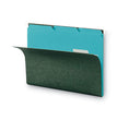 Smead™ Interior File Folders, 1/3-Cut Tabs: Assorted, Letter Size, 0.75" Expansion, Aqua, 100/Box OrdermeInc OrdermeInc