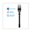 SmartStock Tri-Tower Dispensing System Cutlery, Forks, Mediumweight, Polystyrene, Black, 40/Cartridge, 24 Cartridges/Carton OrdermeInc OrdermeInc