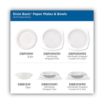 White Paper Plates, 8.5" dia, Individually Wrapped, White, 500/Carton OrdermeInc OrdermeInc
