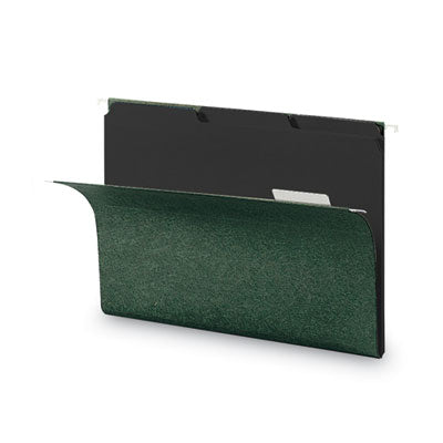 Interior File Folders, 1/3-Cut Tabs: Assorted, Letter Size, 0.75" Expansion, Black/Gray, 100/Box OrdermeInc OrdermeInc