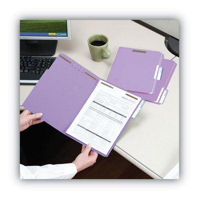 Smead™ Top Tab Colored Fastener Folders, 0.75" Expansion, 2 Fasteners, Letter Size, Lavender Exterior, 50/Box OrdermeInc OrdermeInc